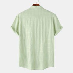 Men's Casual Short Sleeve Button Down Shirt