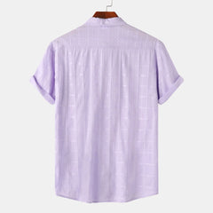 Men's Casual Short Sleeve Button Down Shirt