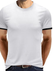 Men‘s Classic Contrast Trim Crew Neck T-Shirt White / S