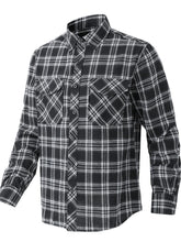 Men's Classic Plaid Button Up Shirt Black / S