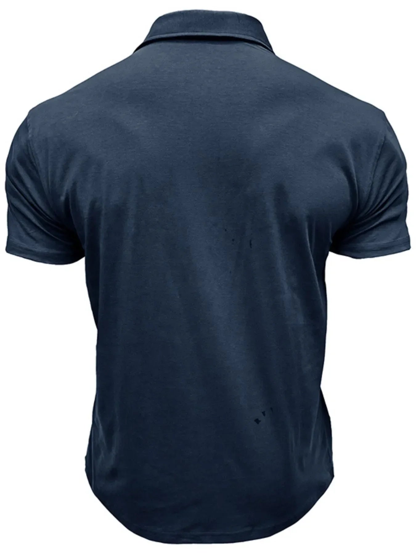 Men's Classic Pocket Polo Shirt with Stand Collar