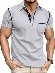 Men's Classic Polo Shirt with Contrast Stitching White / S