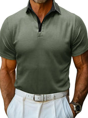 Men's Classic Textured Golf Polo Shirt Moss / S