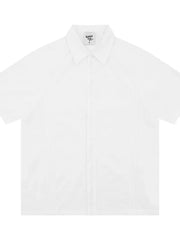 Men's Collared Neck Short Sleeve Shirt White / M