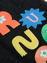 Men's Colorful Letter Graphic Bermuda Denim Shorts