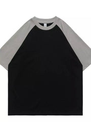 Men's Contrast Round Neck Half Sleeve T-Shirt