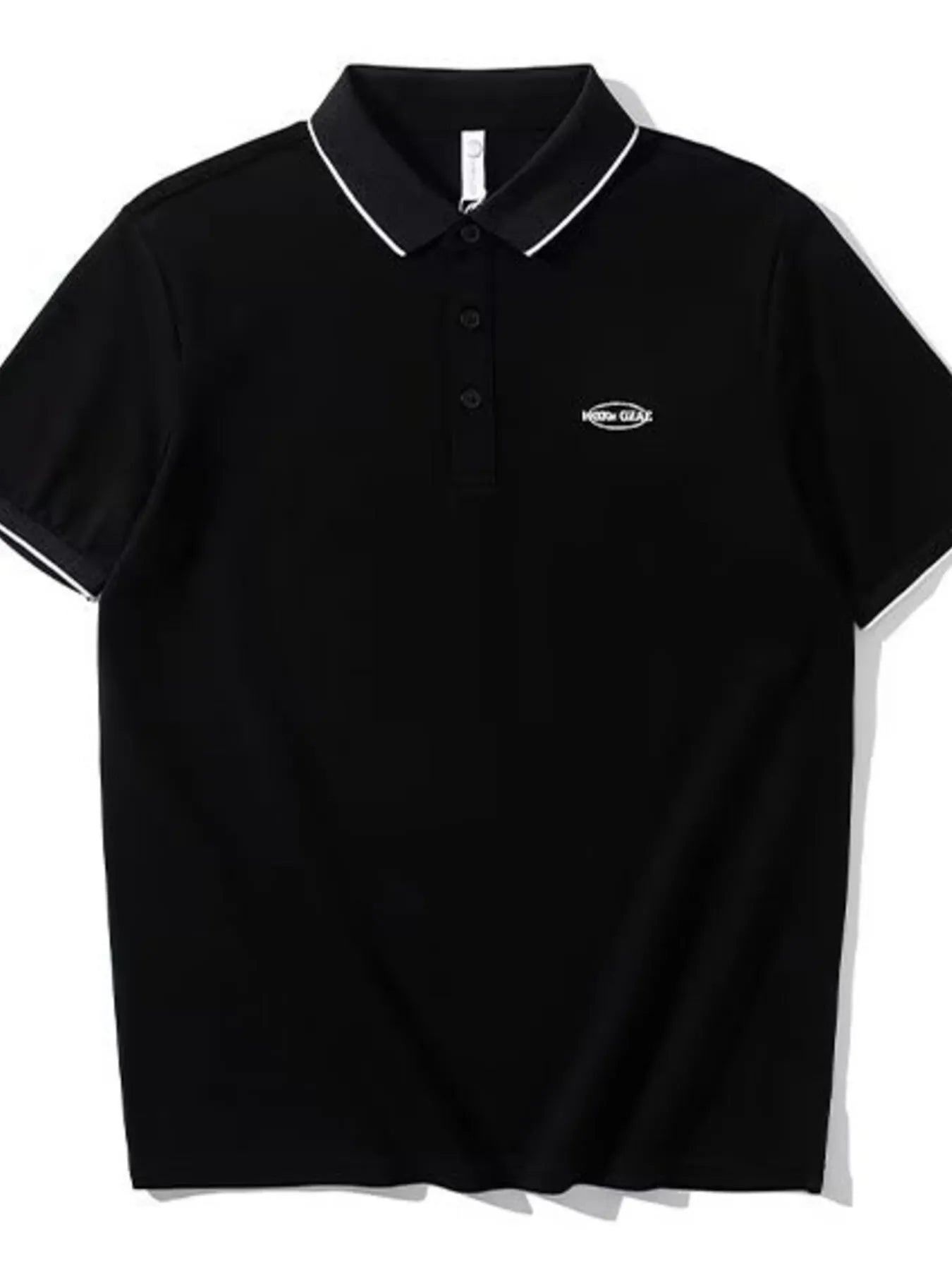 Men's Contrast Trim Short Sleeve Polo Black / M