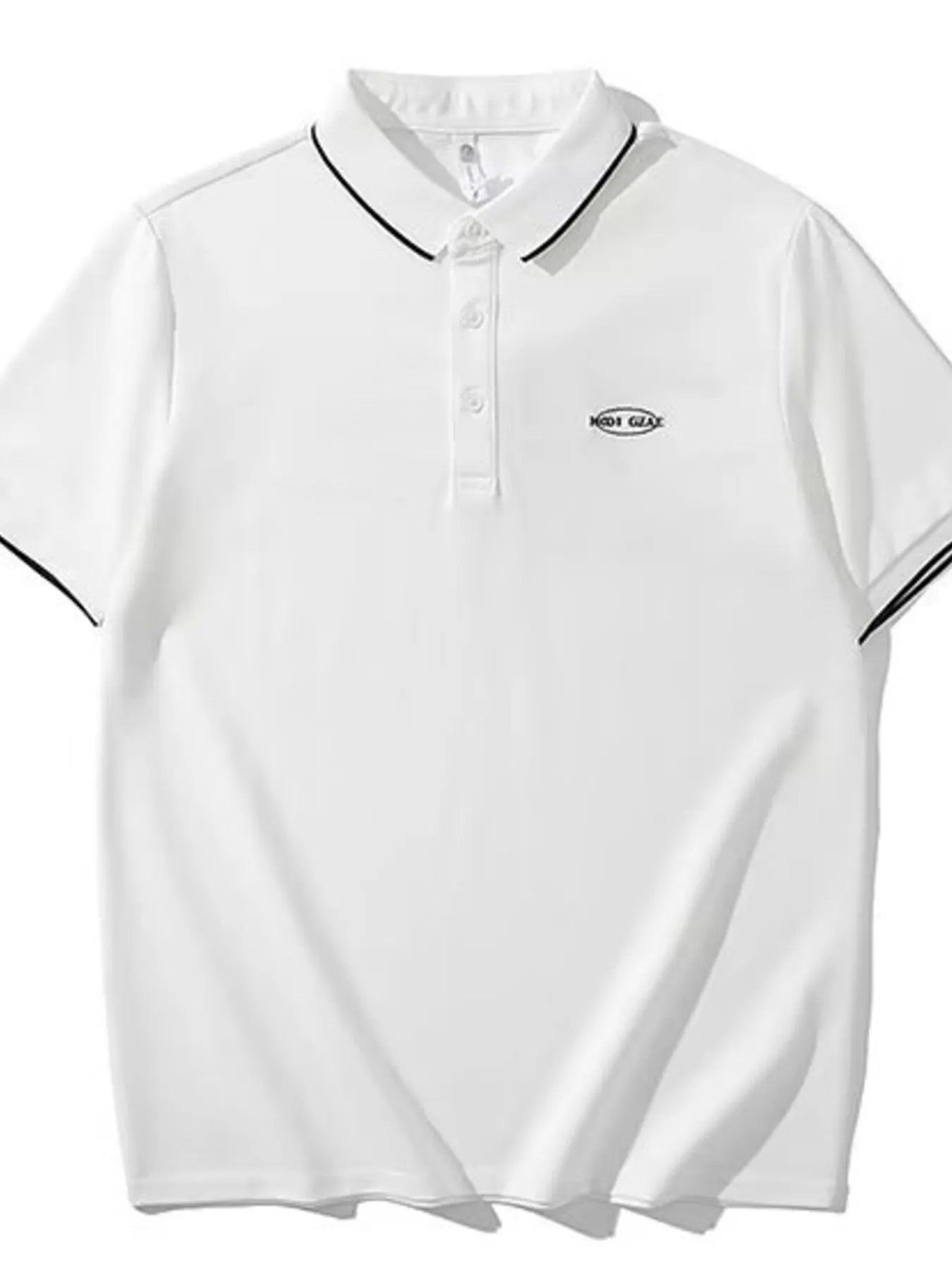 Men's Contrast Trim Short Sleeve Polo White / M