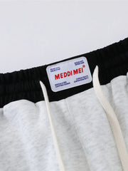 Men's Contrast Waistband Drawstring Shorts