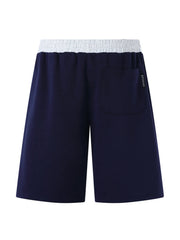 Men's Contrast Waistband Drawstring Shorts