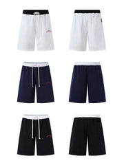 Men's Contrast Waistband Drawstring Shorts