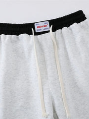 Men's Contrast Waistband Drawstring Shorts