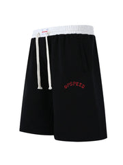 Men's Contrast Waistband Drawstring Shorts
