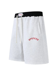 Men's Contrast Waistband Drawstring Shorts