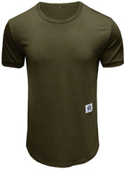 Men's Crew Neck Solid Color Basic T-Shirt