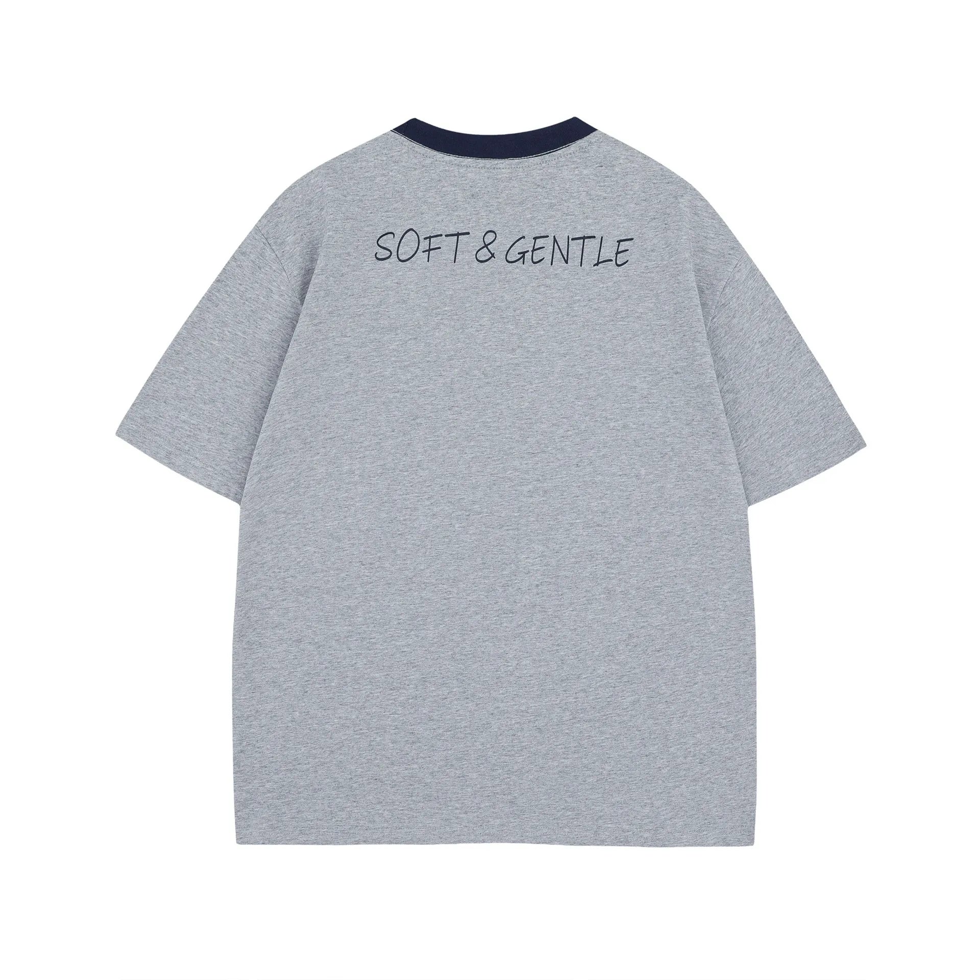 Men's Cute Cartoon Dogs Graphic Round Neck T-Shirt
