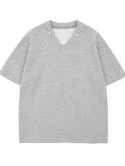 Men's Detachable Collar Short Sleeve Top