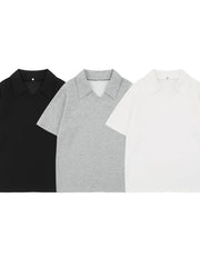 Men's Detachable Collar Short Sleeve Top
