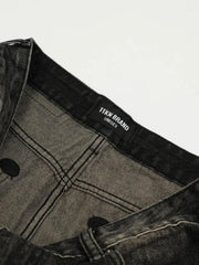 Men's Distressed Cat's Whisker Washed Bootcut Jeans