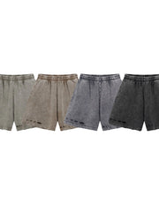 Men's Distressed Drawstring Shorts