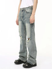 Men's Distressed Flare Jeans