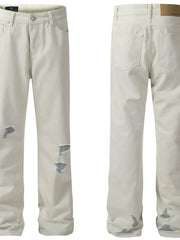 Men's Distressed Straight Leg Jeans