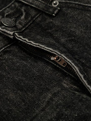 Men's Distressed Washed Straight Jeans