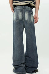 Men's Distressed Wide Leg Jeans