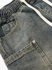 Men's Drawstring Cargo Jeans