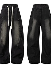 Men's Drawstring Cargo Jeans