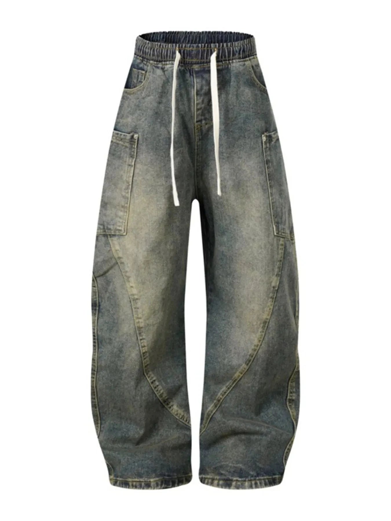 Men's Drawstring Cargo Jeans Nostalgic Blue / M
