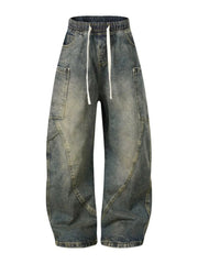 Men's Drawstring Cargo Jeans Nostalgic Blue / M