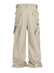 Men's Drawstring Cargo Pants Apricot / M