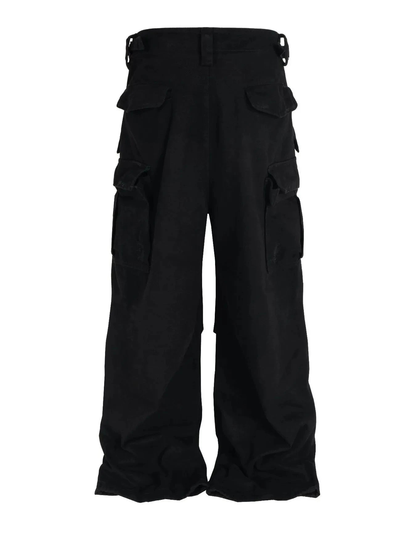 Men's Drawstring Cargo Pants Black / M