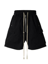 Men's Drawstring Cargo Shorts Black / M