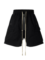 Men's Drawstring Cargo Shorts Black / M