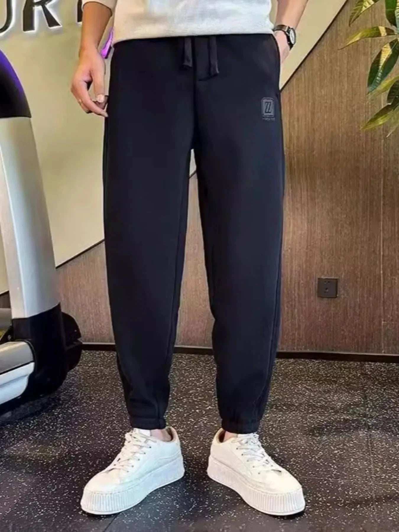 Men's Drawstring Loose Fit Joggers Black / M