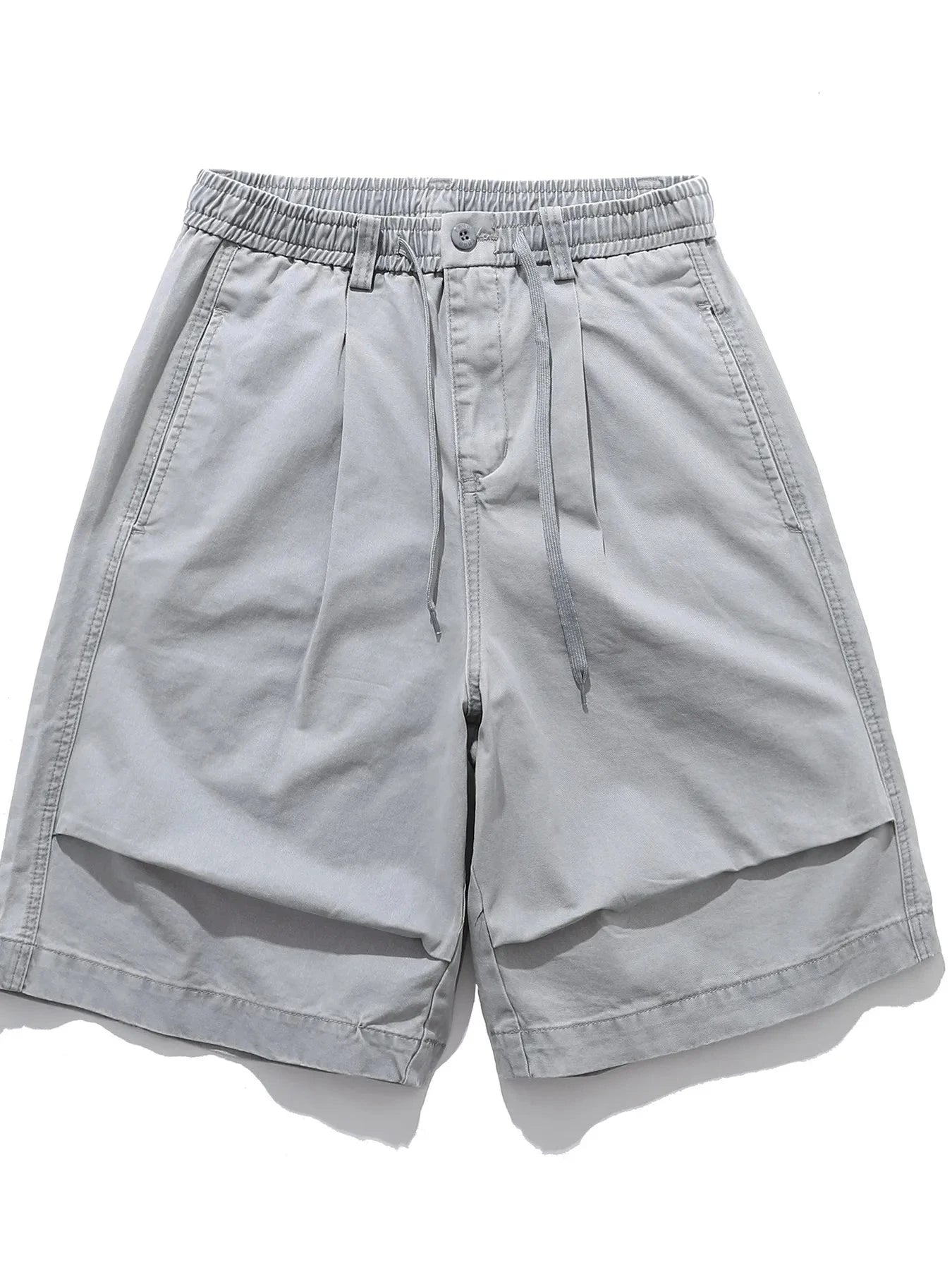Men's Drawstring Loose Fit Shorts Light Gray / S