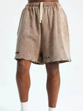 Men's Drawstring Pocketed Shorts Wax Dyed Brown / S