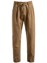 Men's Drawstring Straight Pants Camel / S