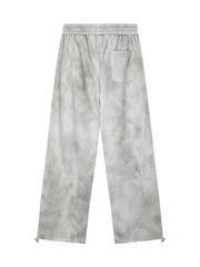 Men's Drawstring Straight Pants with Side Stripes