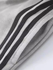 Men's Drawstring Straight Pants with Side Stripes