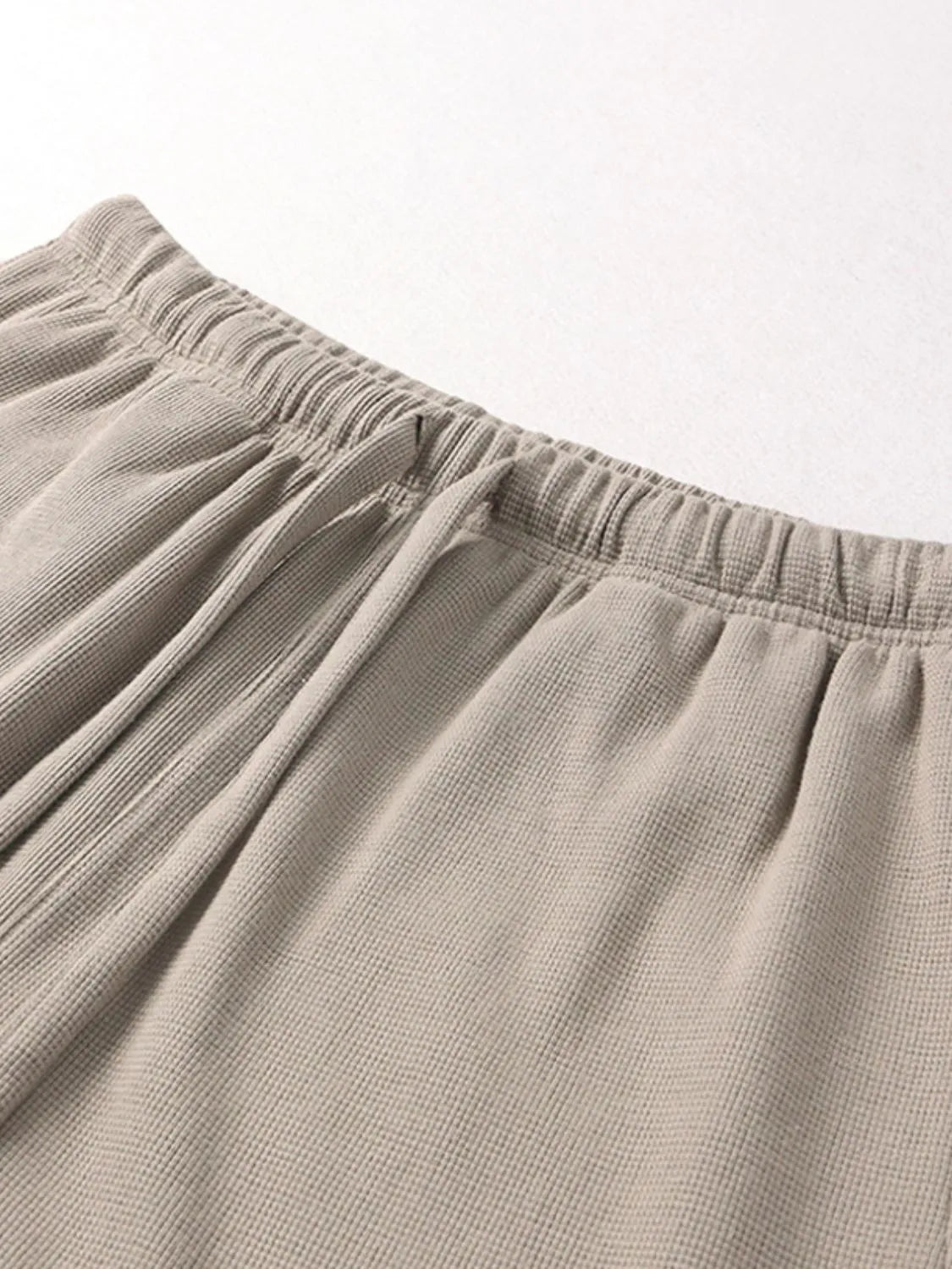 Men's Drawstring Waffle Shorts with Pockets