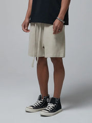 Men's Drawstring Waffle Shorts with Pockets