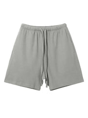 Men's Drawstring Waffle Shorts with Pockets Gray / S