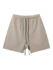 Men's Drawstring Waffle Shorts with Pockets Mocha / S