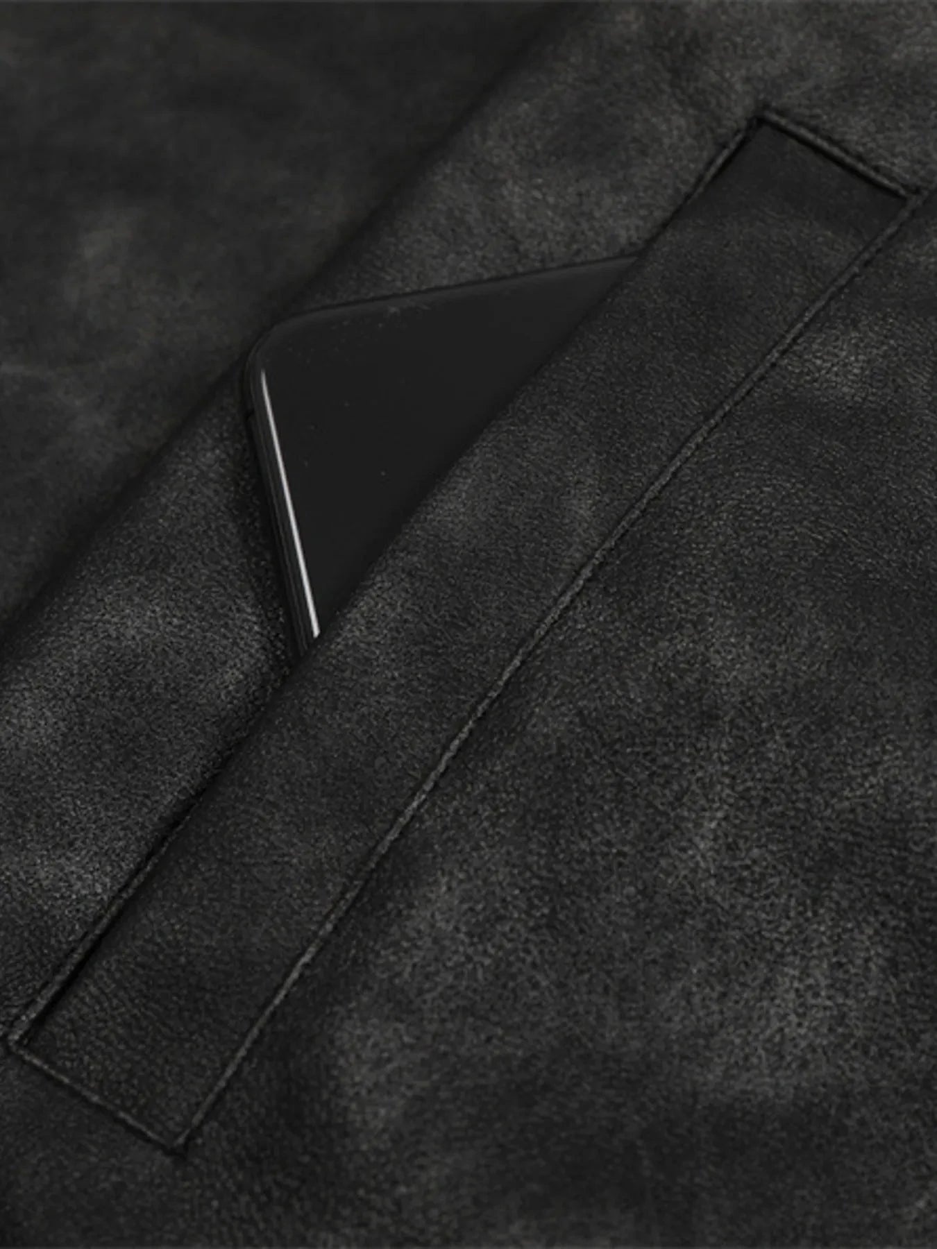 Men's Drawstring Washed Zip Up Hooded Jacket
