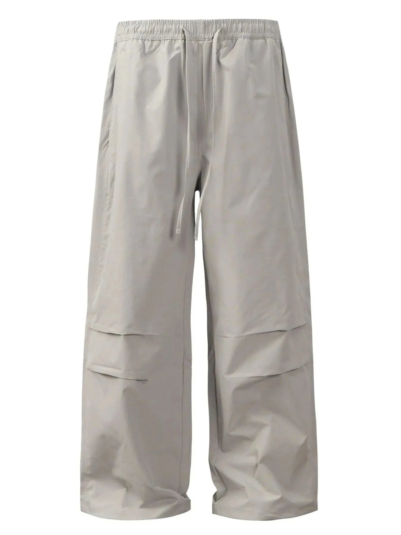 Men's Drawstring Wide Leg Cargo Pants Grey / S