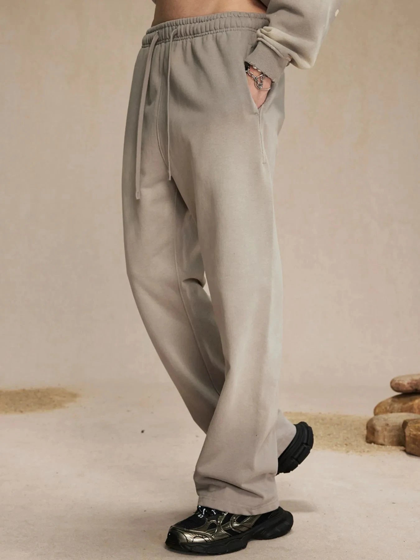 Men's Drawstring Wide Leg Pants