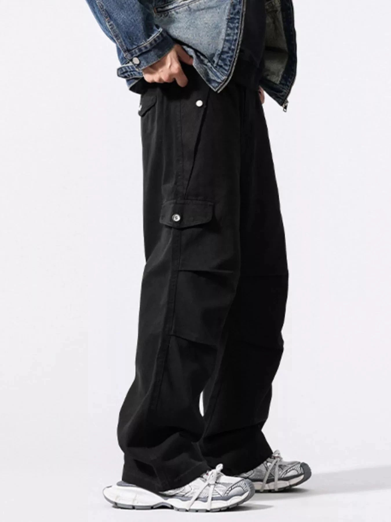 Men's Drawstring Wide Leg Pants